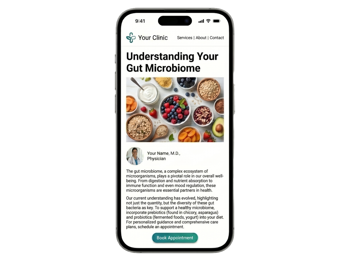 Content marketing article mockup